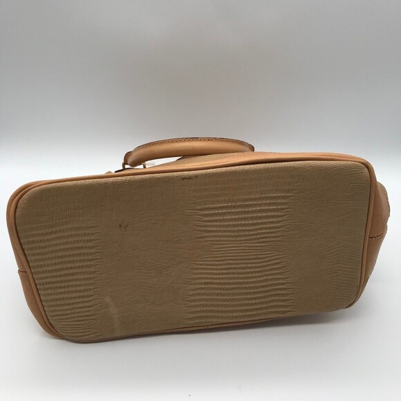 Vintage ROBERTO ROMA Italy Purse Brown Reptile Leather 2 Handle HandBag Satchel - Picture 7 of 9